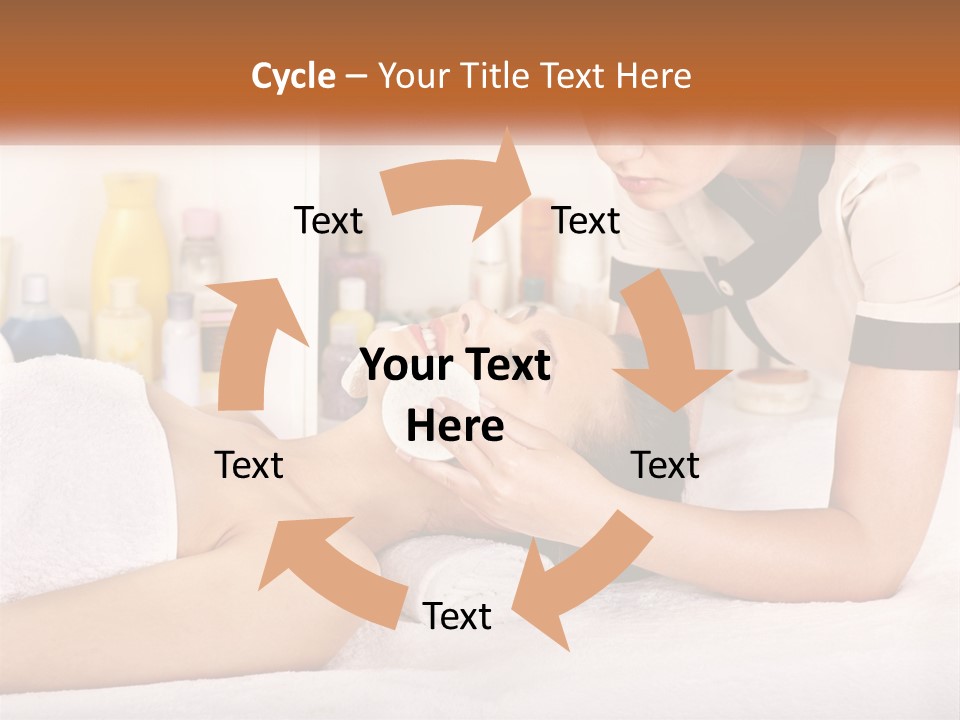 A Woman Getting A Facial Massage From A Man PowerPoint Template