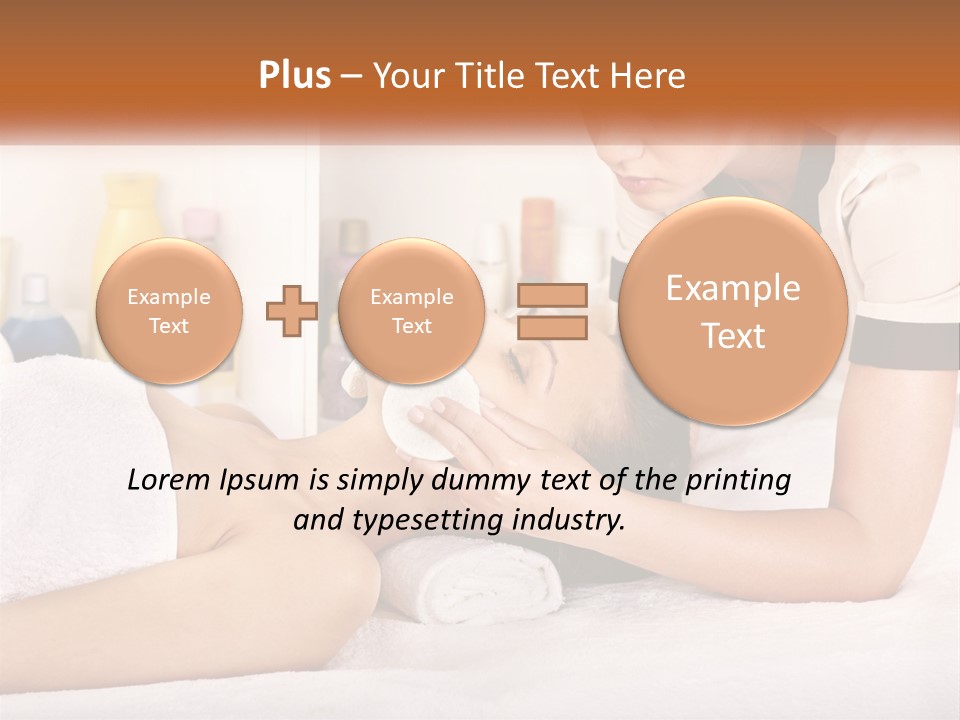 A Woman Getting A Facial Massage From A Man PowerPoint Template
