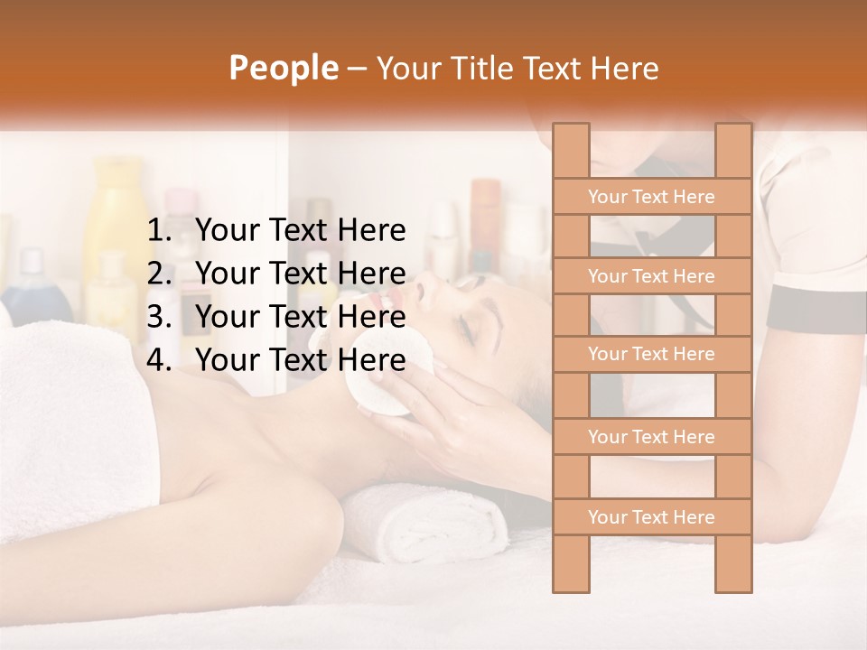 A Woman Getting A Facial Massage From A Man PowerPoint Template