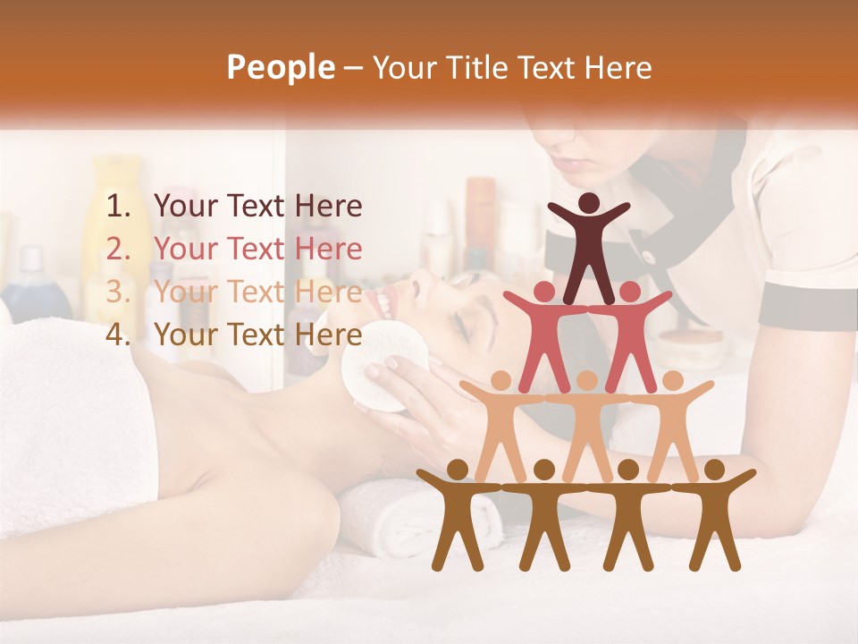 A Woman Getting A Facial Massage From A Man PowerPoint Template