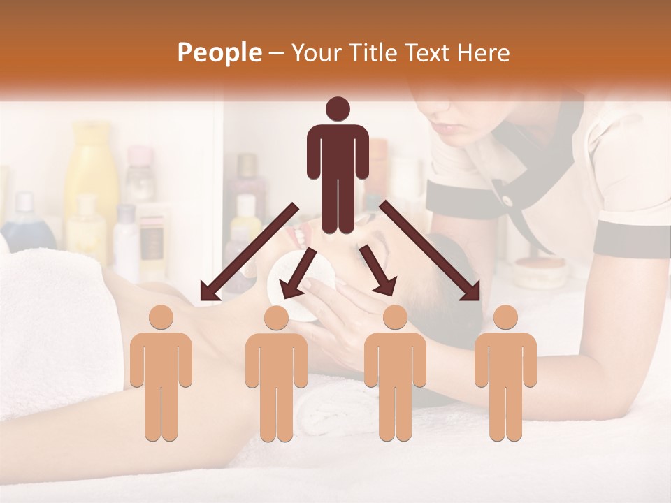 A Woman Getting A Facial Massage From A Man PowerPoint Template