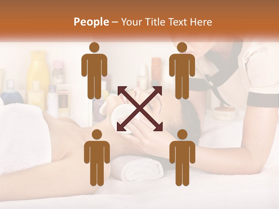 A Woman Getting A Facial Massage From A Man PowerPoint Template