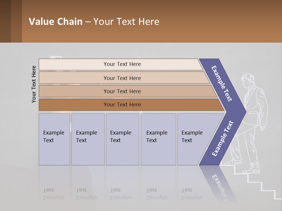 A Person Drawing A Stair With A Marker On A Chalkboard PowerPoint Template