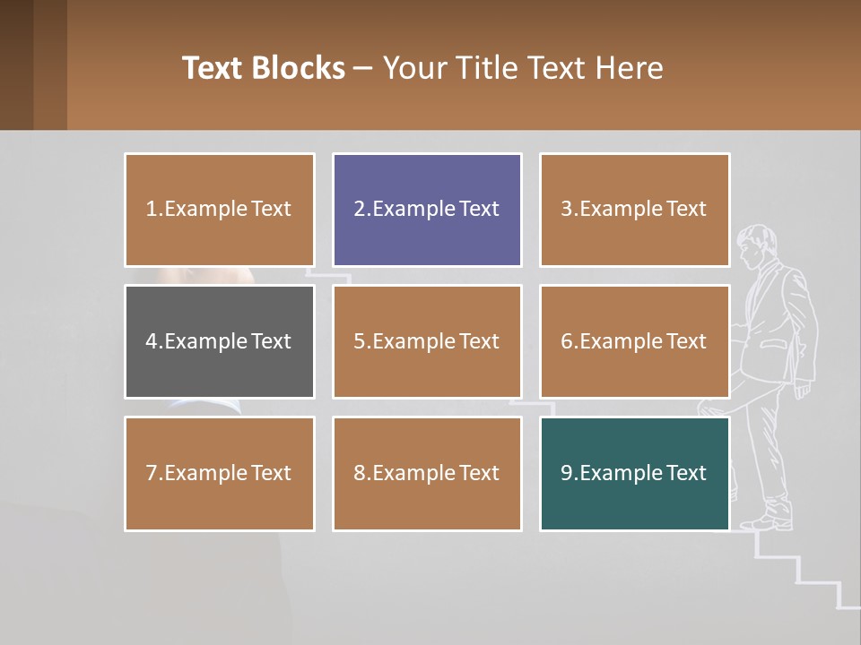 A Person Drawing A Stair With A Marker On A Chalkboard PowerPoint Template