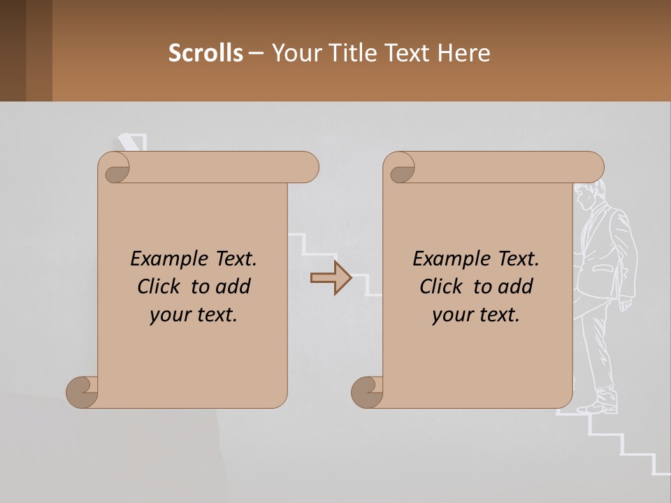 A Person Drawing A Stair With A Marker On A Chalkboard PowerPoint Template