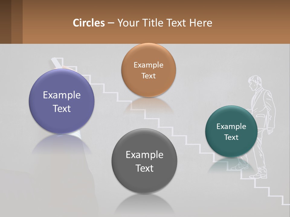 A Person Drawing A Stair With A Marker On A Chalkboard PowerPoint Template