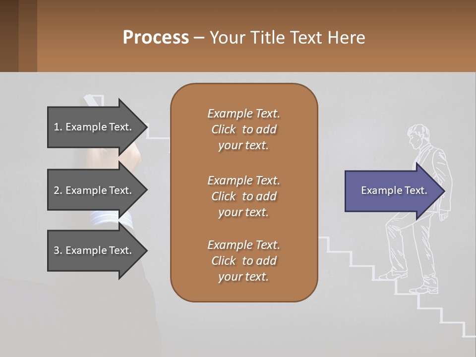 A Person Drawing A Stair With A Marker On A Chalkboard PowerPoint Template