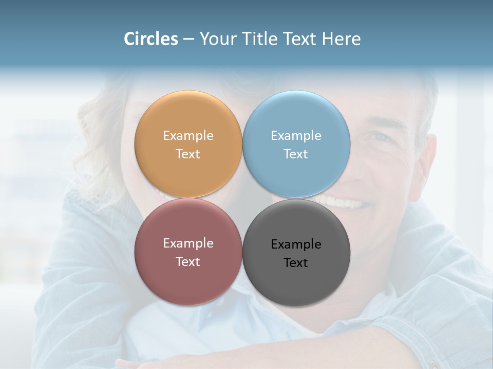 A Man And Woman Are Smiling For The Camera PowerPoint Template