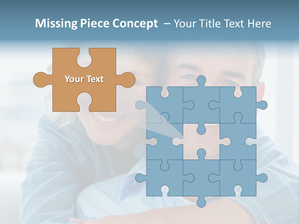 A Man And Woman Are Smiling For The Camera PowerPoint Template