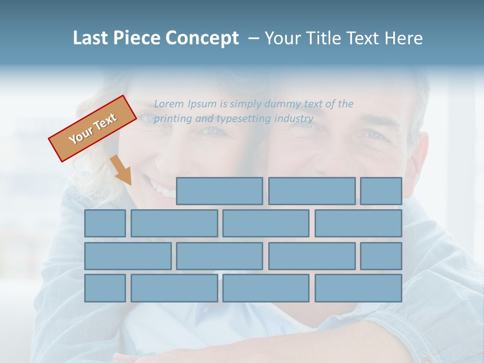 A Man And Woman Are Smiling For The Camera PowerPoint Template