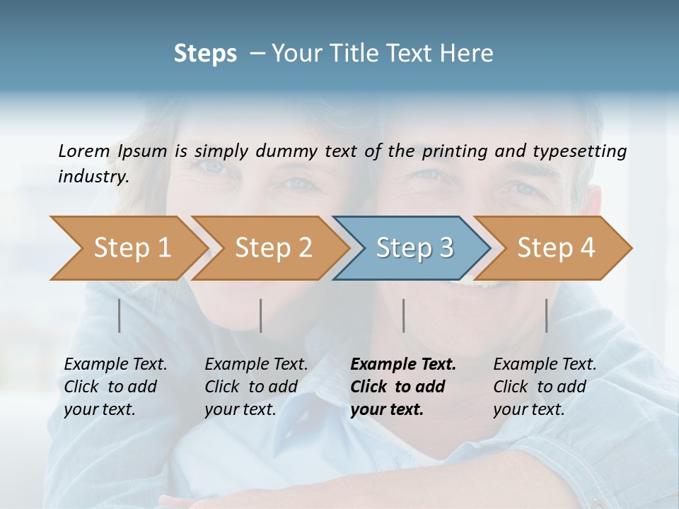 A Man And Woman Are Smiling For The Camera PowerPoint Template