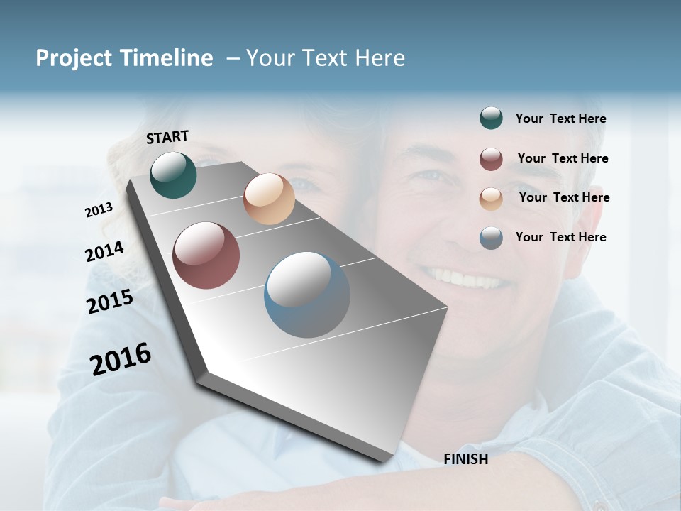 A Man And Woman Are Smiling For The Camera PowerPoint Template
