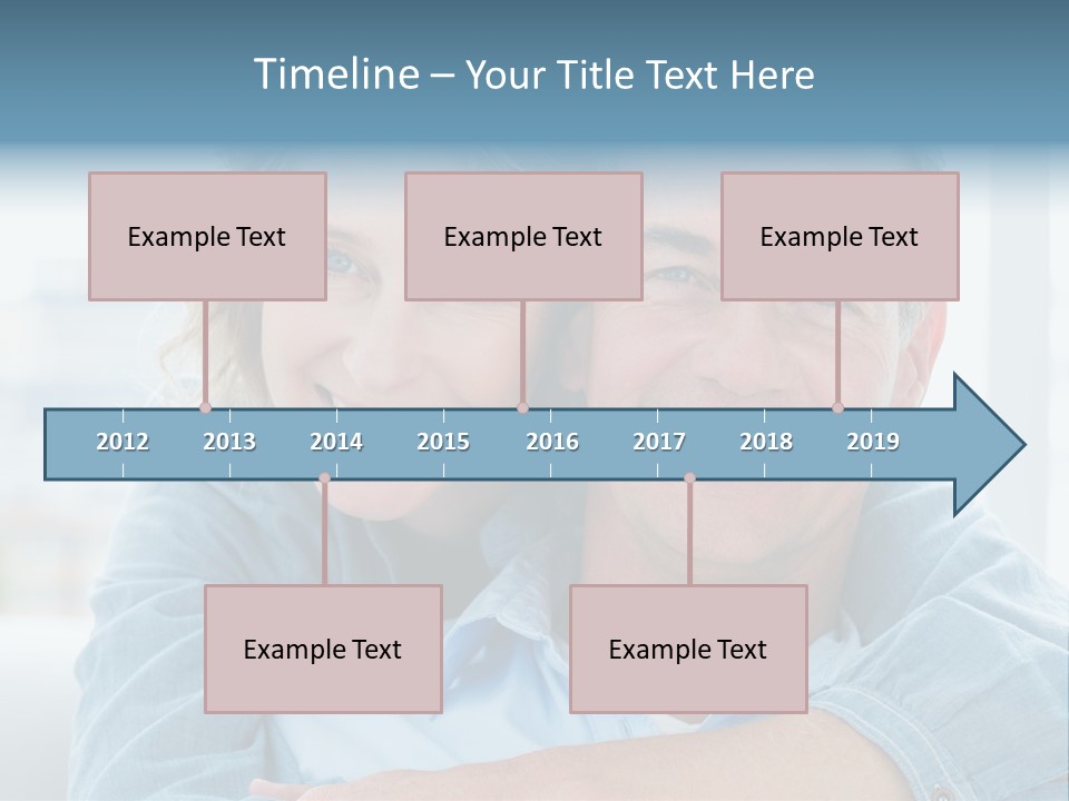 A Man And Woman Are Smiling For The Camera PowerPoint Template