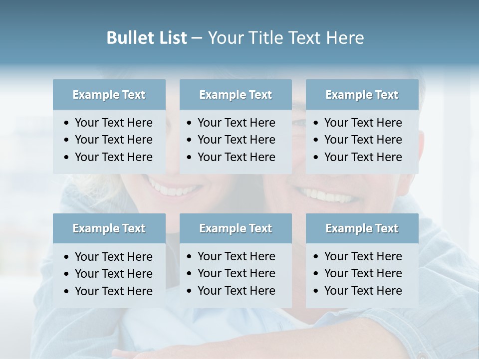 A Man And Woman Are Smiling For The Camera PowerPoint Template