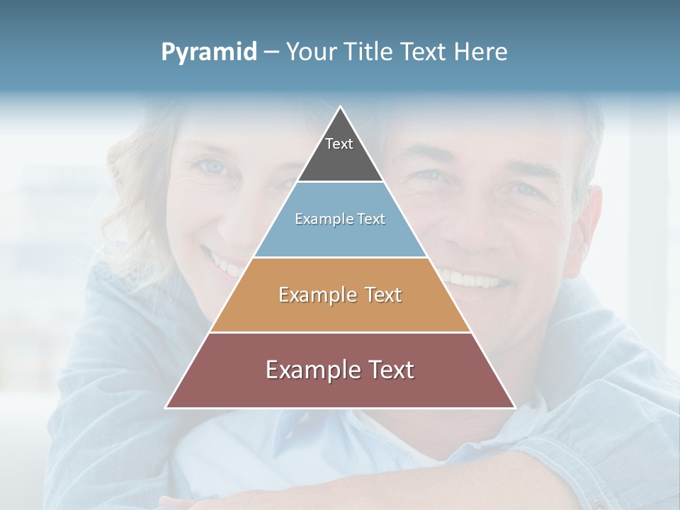 A Man And Woman Are Smiling For The Camera PowerPoint Template