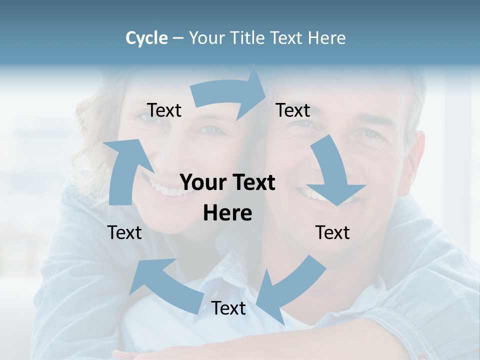 A Man And Woman Are Smiling For The Camera PowerPoint Template