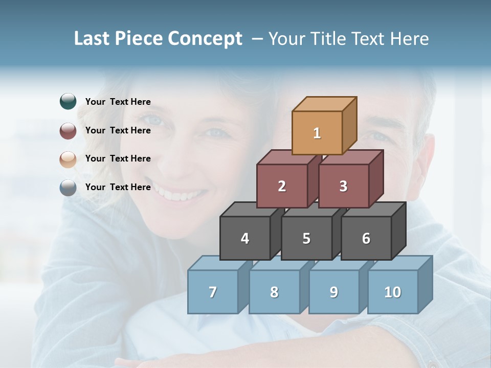A Man And Woman Are Smiling For The Camera PowerPoint Template