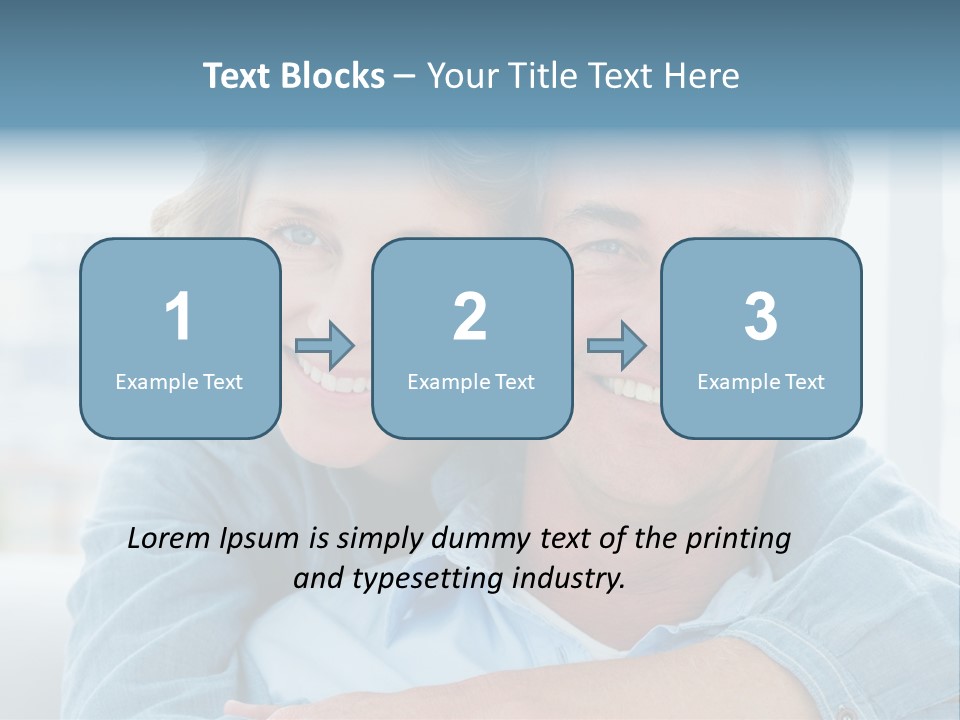 A Man And Woman Are Smiling For The Camera PowerPoint Template