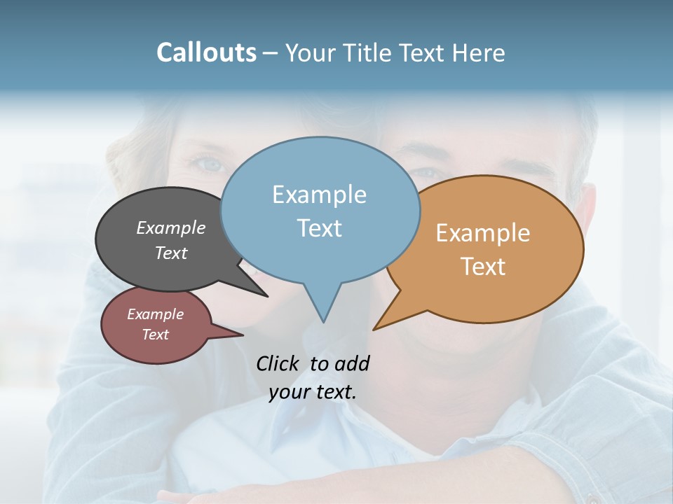 A Man And Woman Are Smiling For The Camera PowerPoint Template