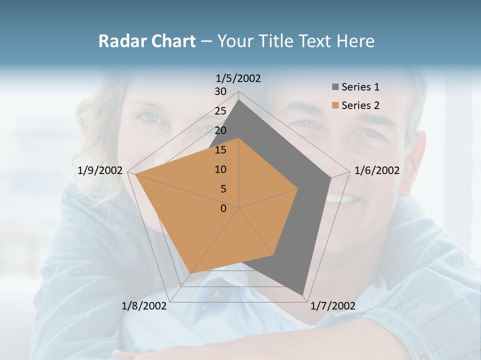 A Man And Woman Are Smiling For The Camera PowerPoint Template