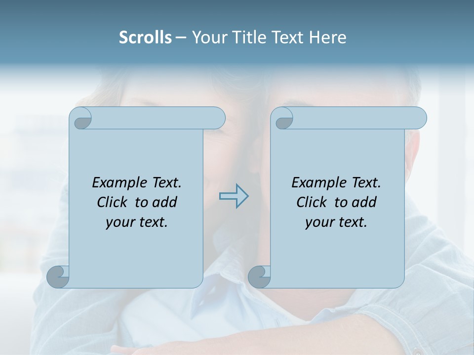 A Man And Woman Are Smiling For The Camera PowerPoint Template