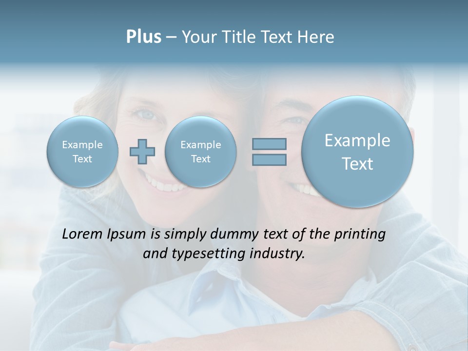 A Man And Woman Are Smiling For The Camera PowerPoint Template