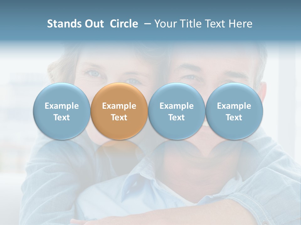 A Man And Woman Are Smiling For The Camera PowerPoint Template