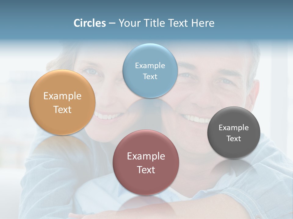 A Man And Woman Are Smiling For The Camera PowerPoint Template