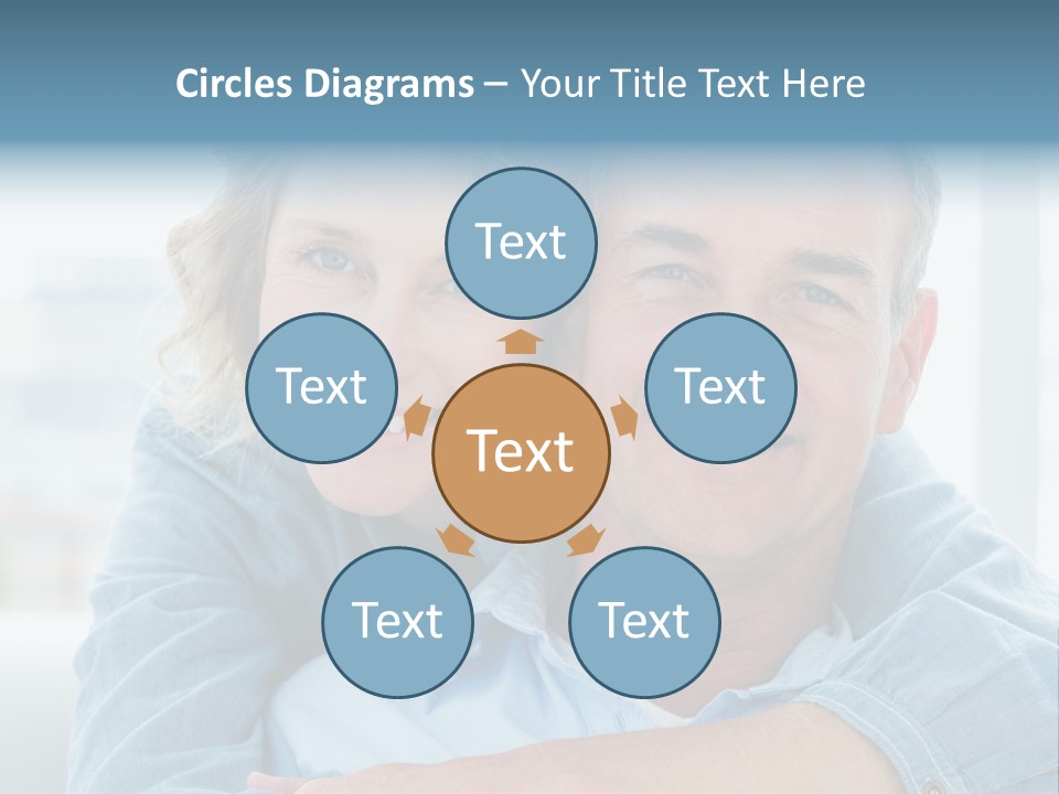 A Man And Woman Are Smiling For The Camera PowerPoint Template