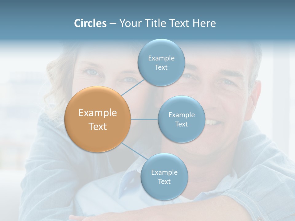 A Man And Woman Are Smiling For The Camera PowerPoint Template