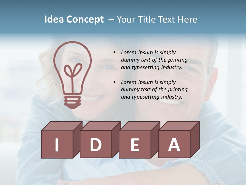 A Man And Woman Are Smiling For The Camera PowerPoint Template