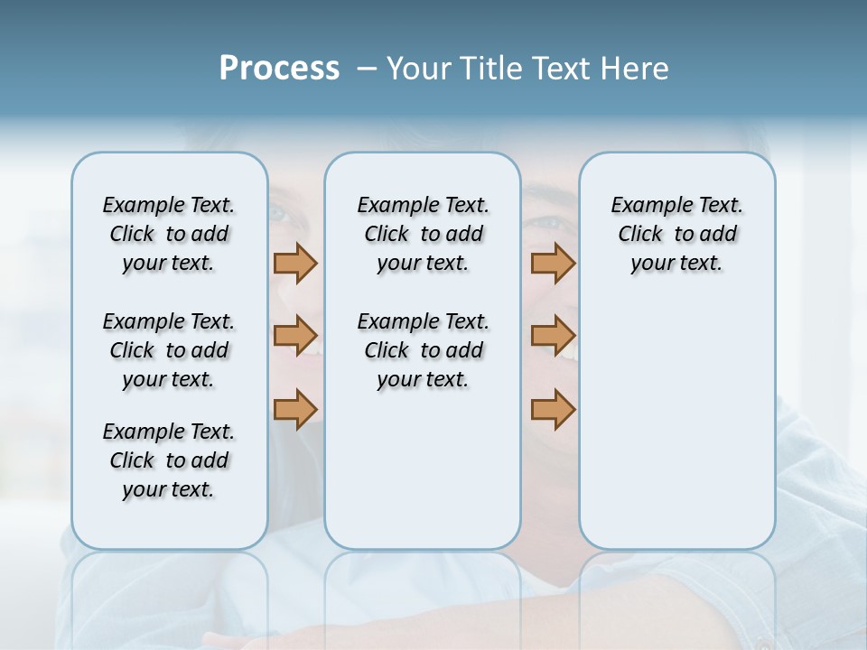 A Man And Woman Are Smiling For The Camera PowerPoint Template