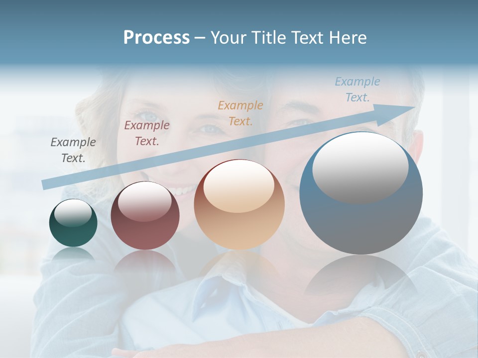 A Man And Woman Are Smiling For The Camera PowerPoint Template