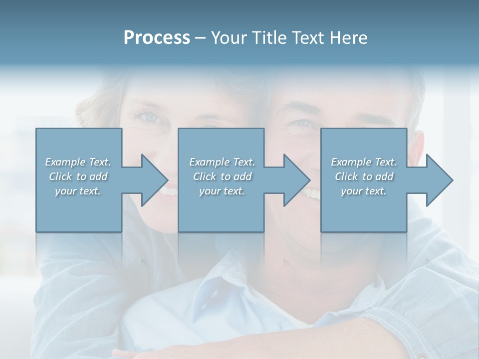 A Man And Woman Are Smiling For The Camera PowerPoint Template