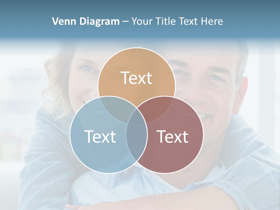 A Man And Woman Are Smiling For The Camera PowerPoint Template