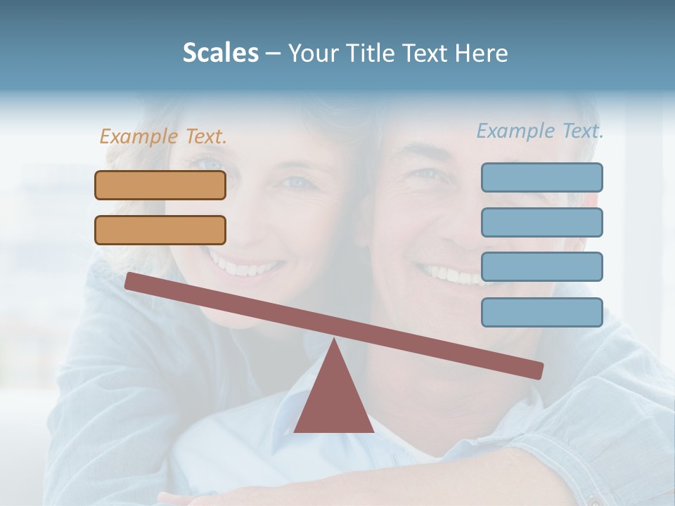 A Man And Woman Are Smiling For The Camera PowerPoint Template