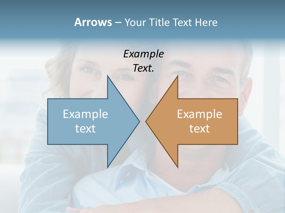 A Man And Woman Are Smiling For The Camera PowerPoint Template