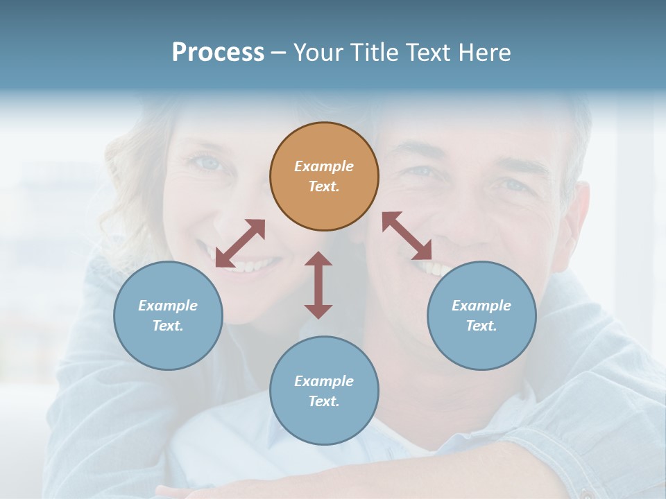 A Man And Woman Are Smiling For The Camera PowerPoint Template
