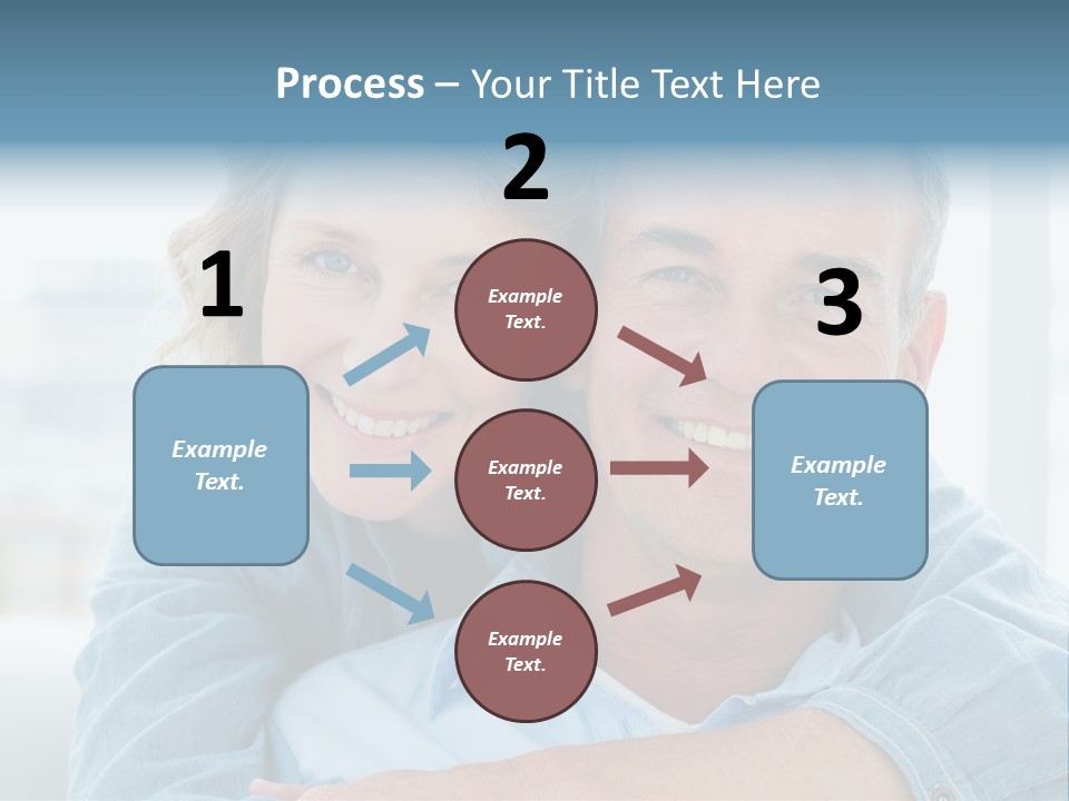 A Man And Woman Are Smiling For The Camera PowerPoint Template