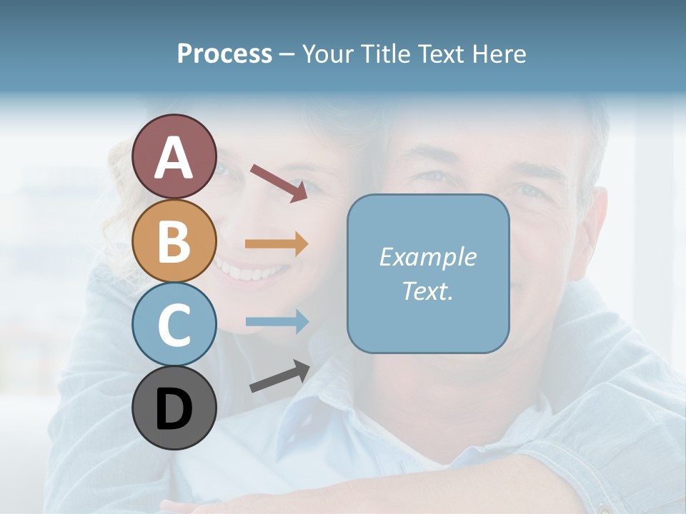 A Man And Woman Are Smiling For The Camera PowerPoint Template