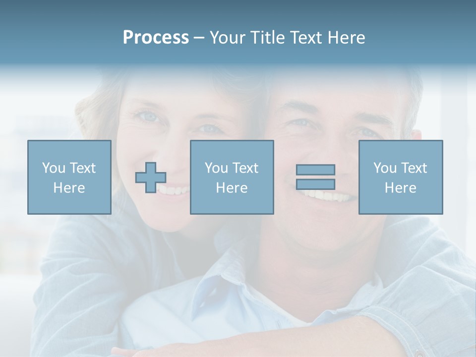 A Man And Woman Are Smiling For The Camera PowerPoint Template