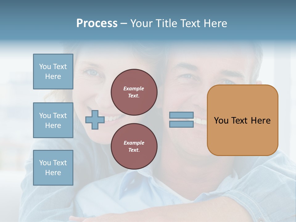 A Man And Woman Are Smiling For The Camera PowerPoint Template