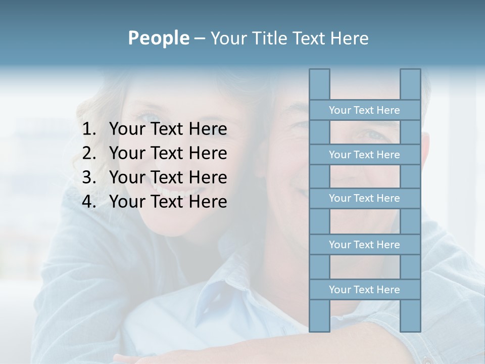 A Man And Woman Are Smiling For The Camera PowerPoint Template