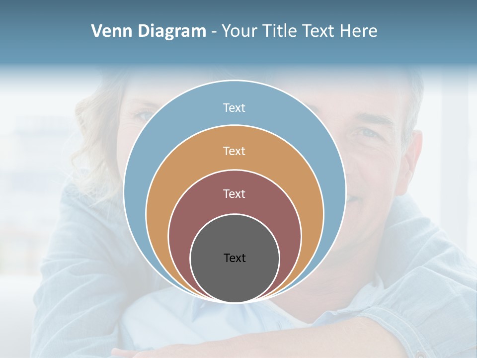 A Man And Woman Are Smiling For The Camera PowerPoint Template