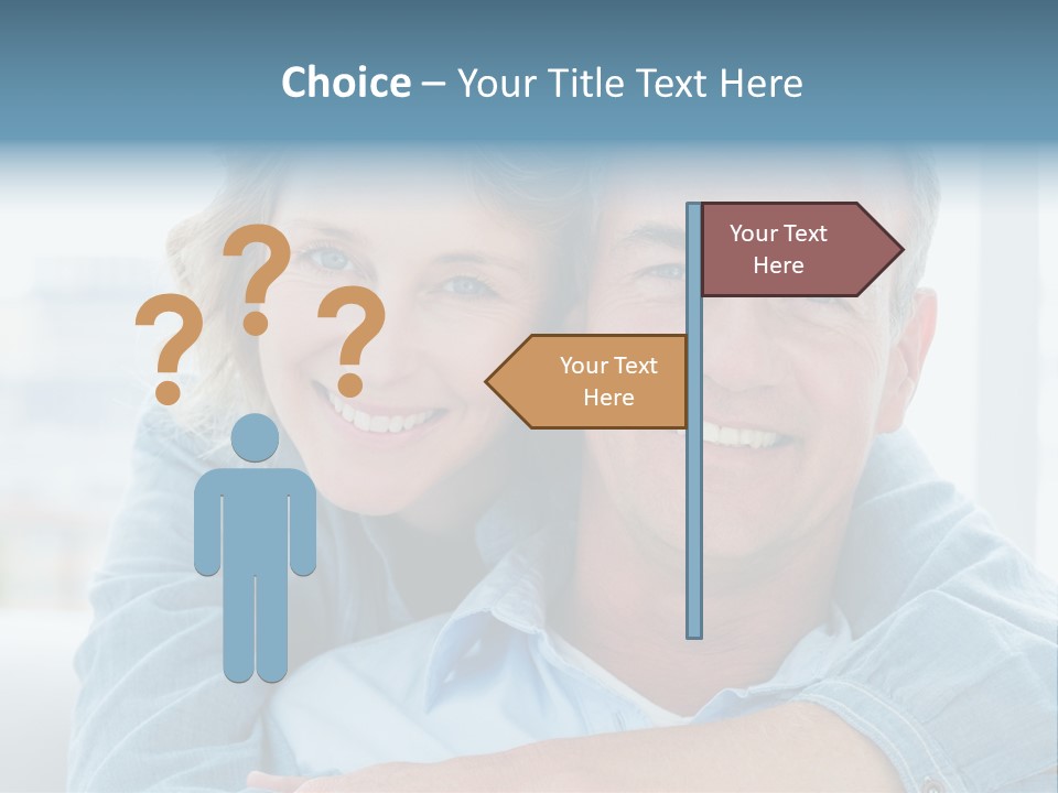 A Man And Woman Are Smiling For The Camera PowerPoint Template