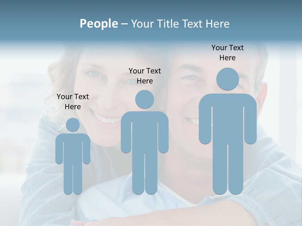 A Man And Woman Are Smiling For The Camera PowerPoint Template