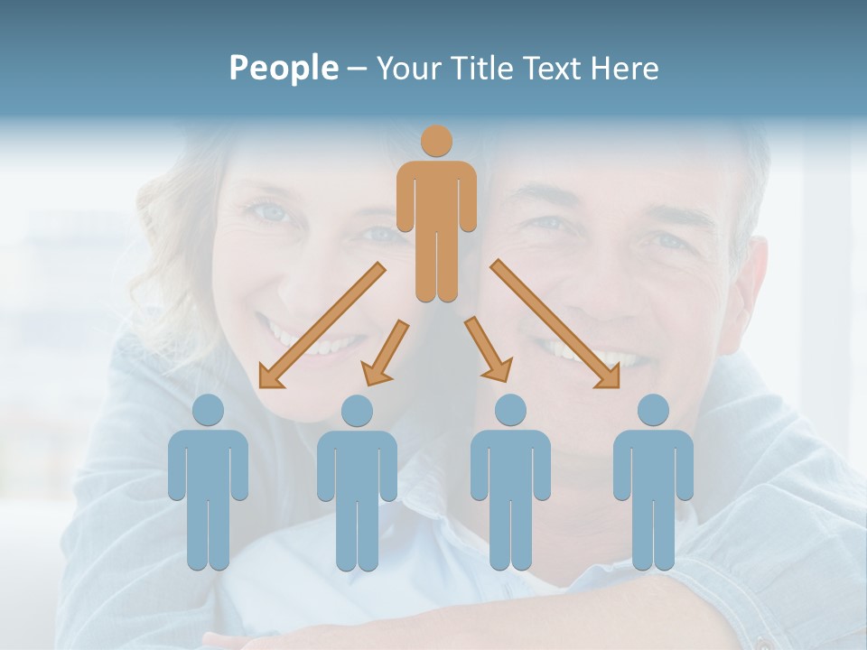 A Man And Woman Are Smiling For The Camera PowerPoint Template