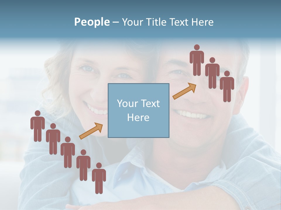 A Man And Woman Are Smiling For The Camera PowerPoint Template
