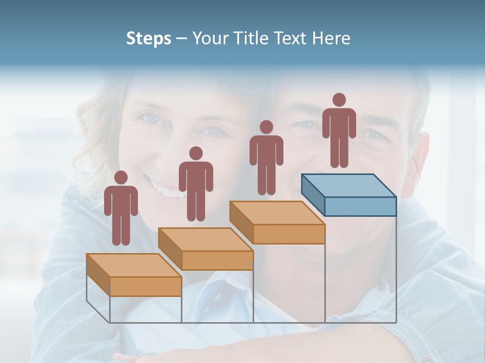 A Man And Woman Are Smiling For The Camera PowerPoint Template