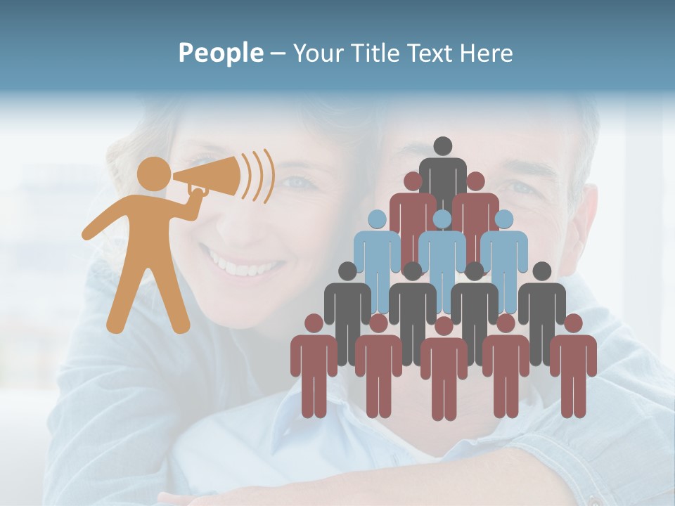 A Man And Woman Are Smiling For The Camera PowerPoint Template